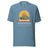 Adventure Before Dementia Campervan T-Shirt in Steel Blue, full front view of the shirt