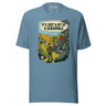 It's Just a Bit of a Scramble T-Shirt in Steel Blue, front view