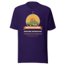 Adventure Before Dementia Campervan T-Shirt in Team Purple, full front view of the shirt