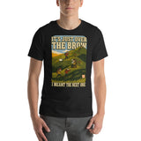 Man wearing the It's Just Over the Brow T-Shirt in Vintage Black, front view