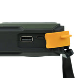 Highlander Universal Survival Emergency Hub close up usb and usb-c sockets
