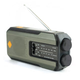 Highlander Universal Survival Emergency Hub radio from the front right on white background