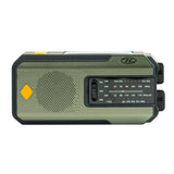 Highlander Universal Survival Emergency Hub radio from the front on white background