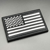 Black USA Flag Patch, Hook & Loop, 8cm | Task Outdoor