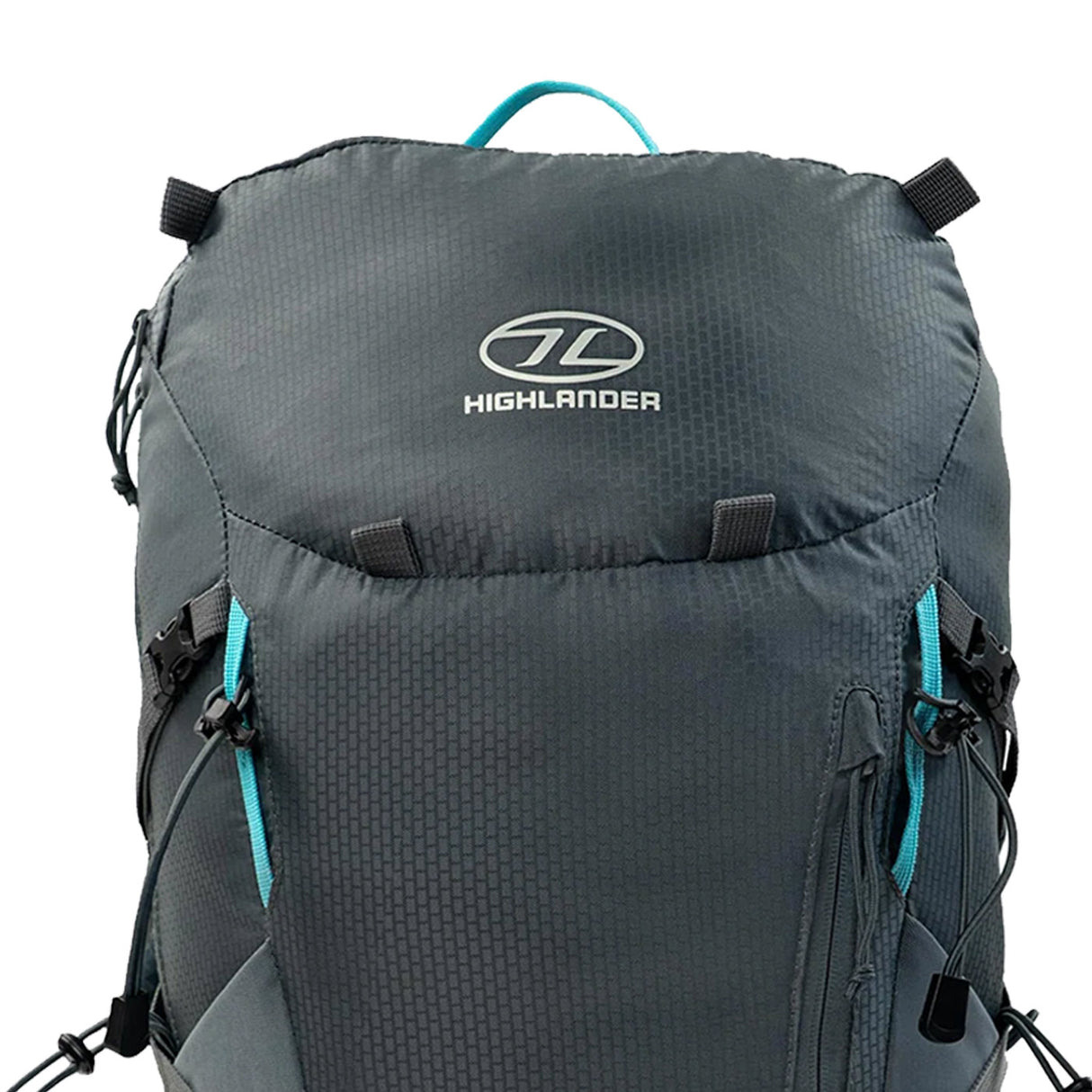 Highlander Women's Vega Rucksack 25L in Graphite Grey close up of lid