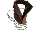 Oilskin sox saver opened at the Velcro seam to wrap round a boot