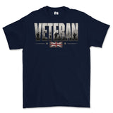 British Army Veteran Printed T-Shirt - Navy Blue