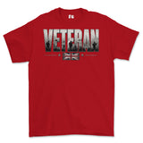 British Army Veteran Printed T-Shirt - Red