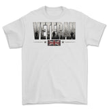 British Army Veteran Printed T-Shirt - White
