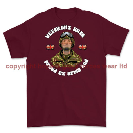 Veterans Rule 'Army Bod' Printed T-Shirt - Maroon