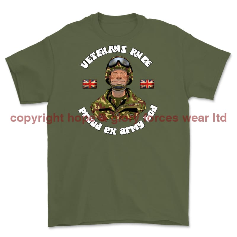 Veterans Rule 'Army Bod' Printed T-Shirt - Military Green