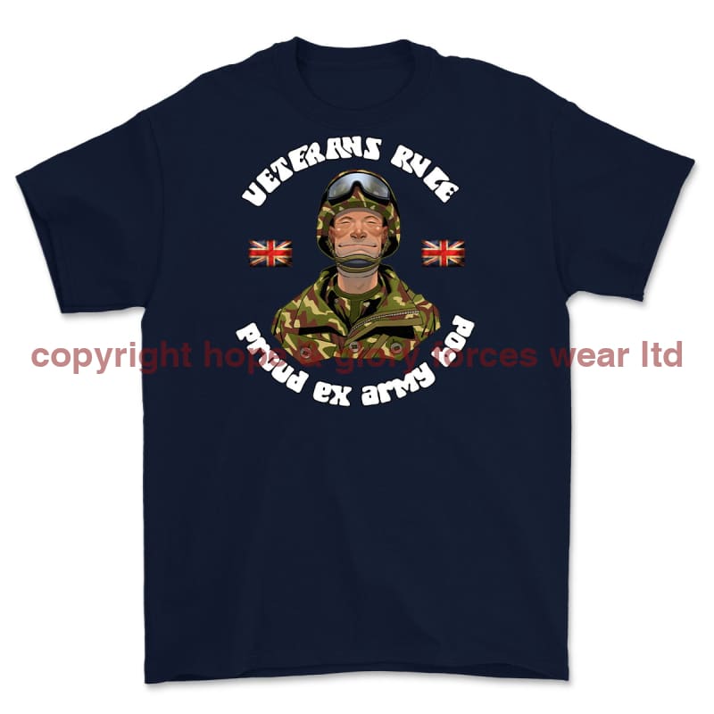 Veterans Rule 'Army Bod' Printed T-Shirt - Navy Blue