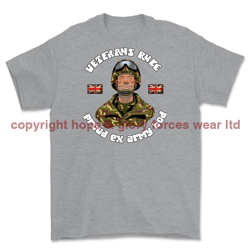 Veterans Rule 'Army Bod' Printed T-Shirt - Sports Grey