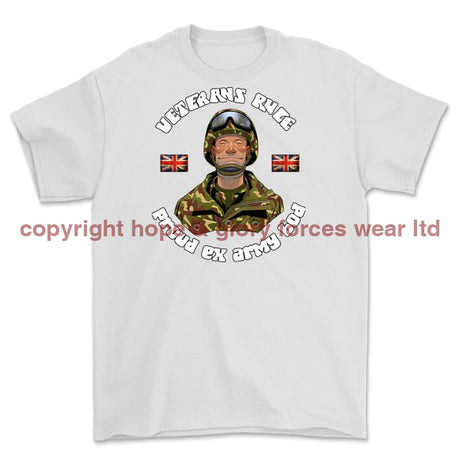 Veterans Rule 'Army Bod' Printed T-Shirt - White