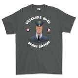Veterans Rule 'Proud RAF Airman' Printed T-Shirt - Charcoal