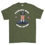 Veterans Rule 'Proud RAF Airman' Printed T-Shirt - Olive Green