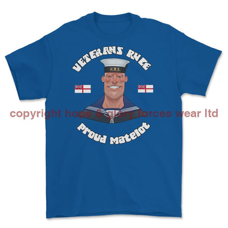 Veterans Rule 'Proud Matelot' Printed T-Shirt - Royal Blue