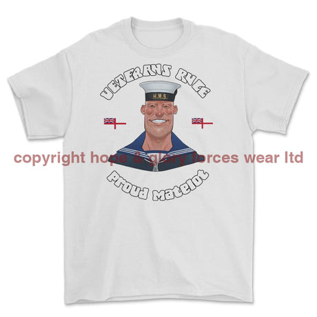Veterans Rule 'Proud Matelot' Printed T-Shirt - White
