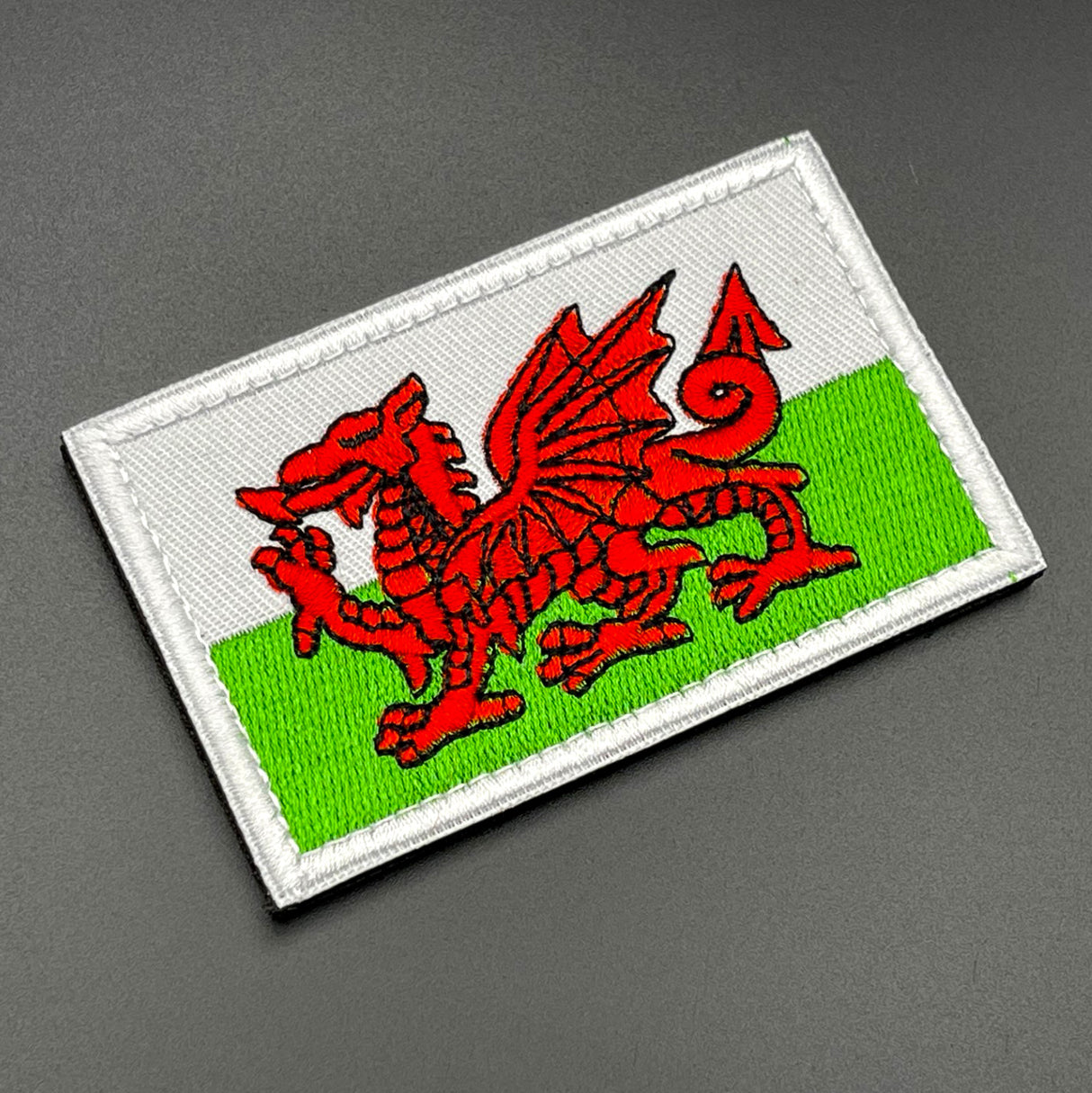 Welsh Flag Patch, Hook & Loop, 8cm | Task Outdoor