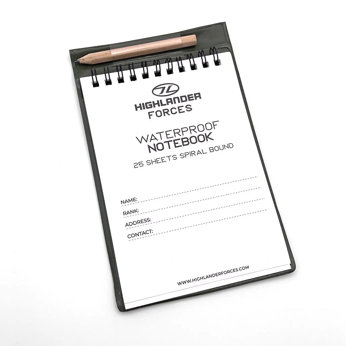 Highlander Waterproof Notebook with Pencil | Task Outdoor