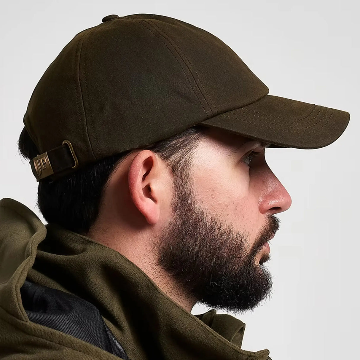 Jack Pyke Wax Baseball Cap from the side on white background