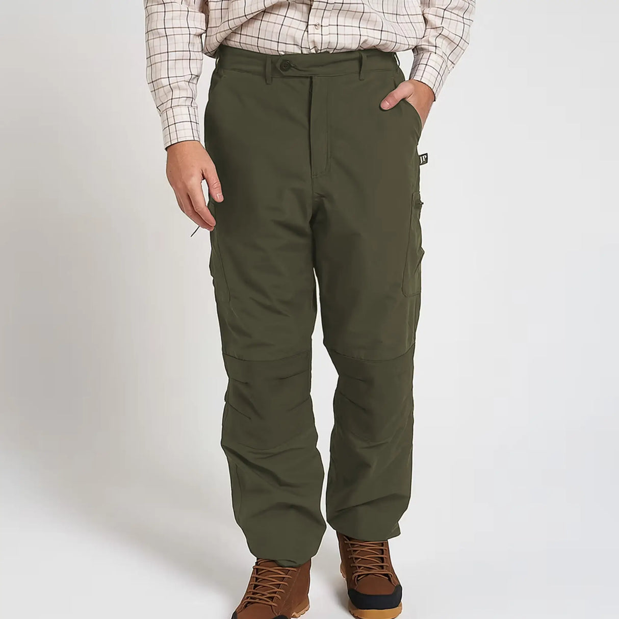 Jack Pyke Weardale Waterproof Trousers in green from the front on white background