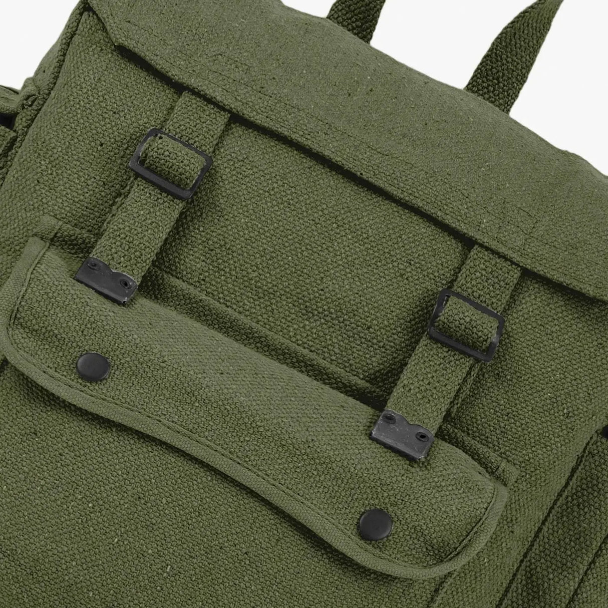 Highlander Large Webbing Backpack with Pockets Olive Green | Task Outdoor