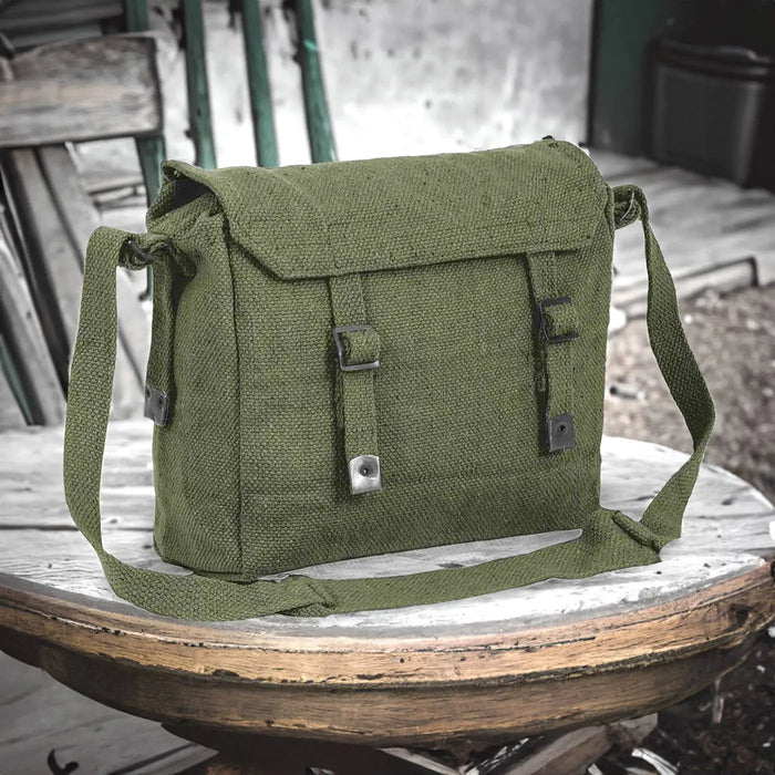 Highlander Webbing Haversack Olive Green Lifestyle | Task Outdoor