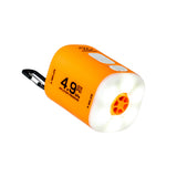Highlander Wee Banshee V2 air pump in white light mode, lit around the air outlet