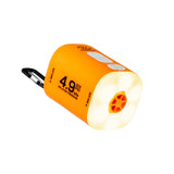 Highlander Wee Banshee V2 air pump in warm-yellow light mode, lit around the air outlet