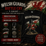 Welsh Guards Battle Cry Printed T-Shirt - Black