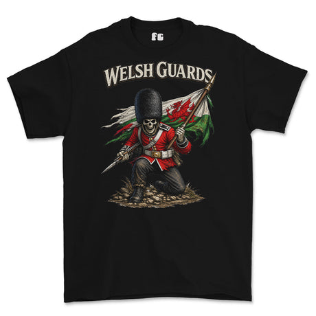 Welsh Guards Battle Cry Printed T-Shirt - Black (alternate view)