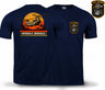 WOKKA WOKKA Double Print T-Shirt - Navy Blue