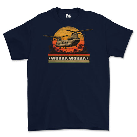 WOKKA WOKKA Chinook Printed T-Shirt - Navy Blue
