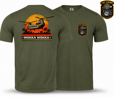 WOKKA WOKKA Double Print T-Shirt - Olive Green