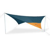 Kelty Noah's Tarp 16 Foot pitched as a sun shelter