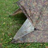 DD Tarp XL in MC Camo for camping as a tent