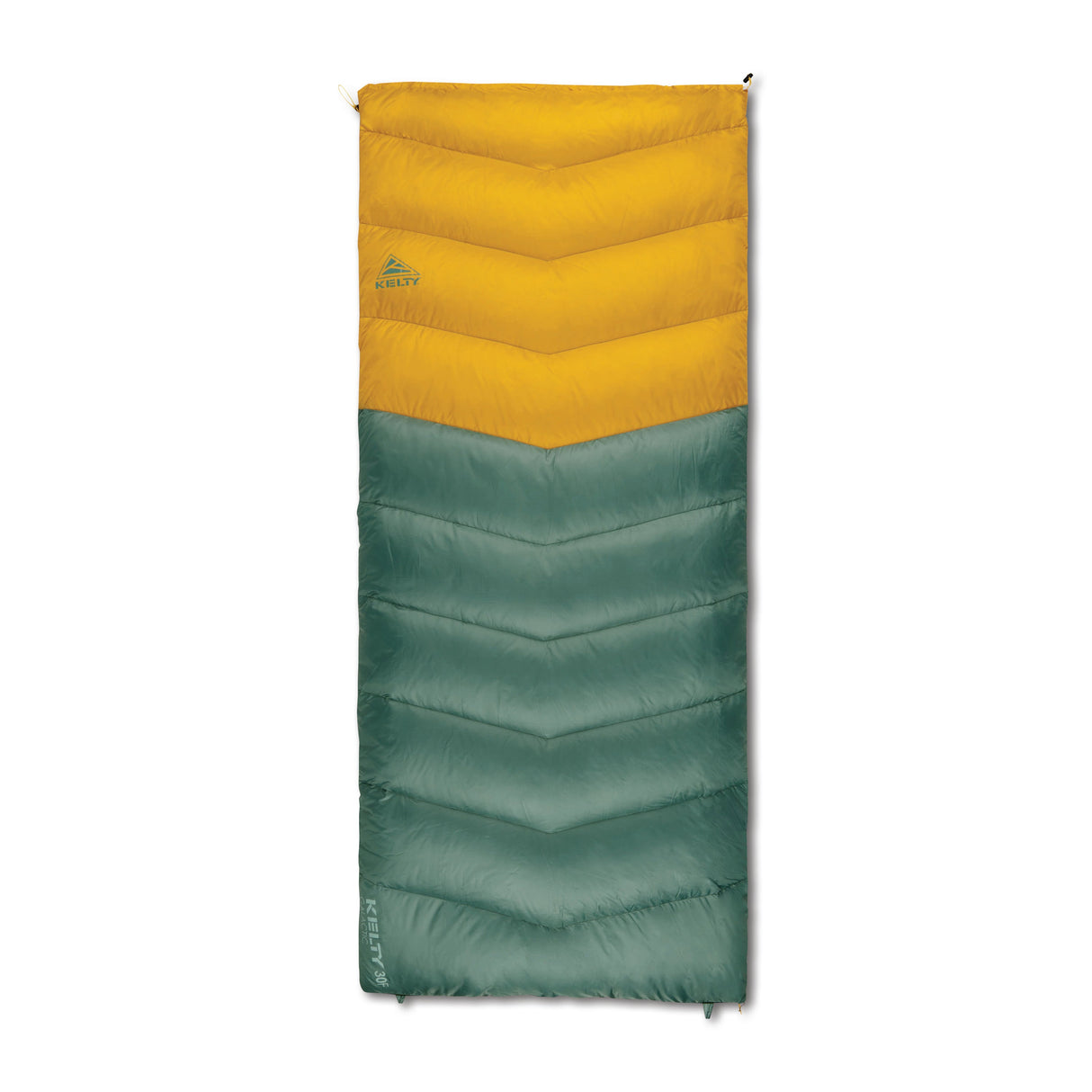 Kelty Galactic 30 Down Sleeping Bag - Duck Green Olive Oil full length view