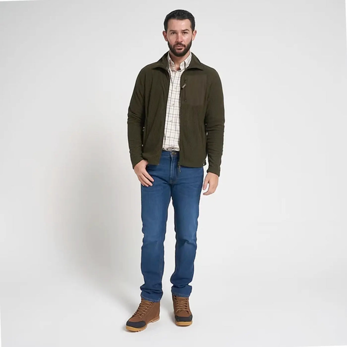 Jack Pyke Lightweight Z Fleece Jacket Dark Olive | Task Outdoor