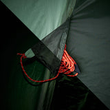 Kelty Wireless 2P Tent - Dill Black Forest reflective guyline detail