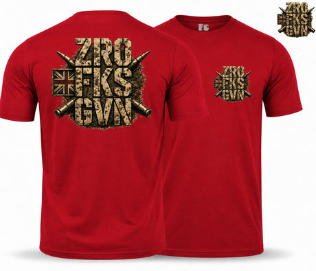 ZRO FKS GVN Double Print T-Shirt - Red